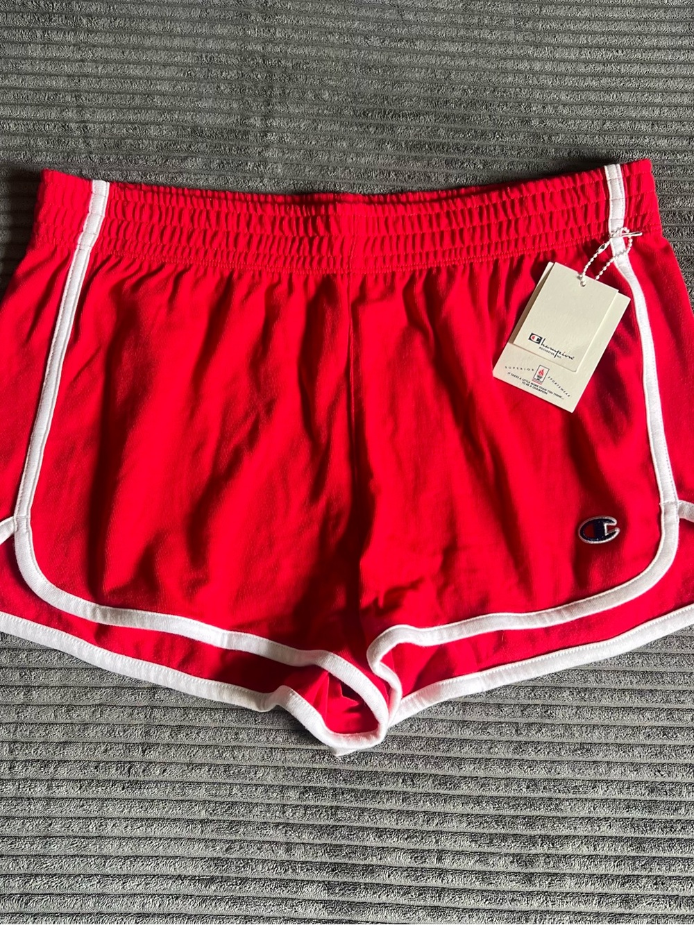 Champion Pink Retro Running Shorts Women’s Large NWT White Trim